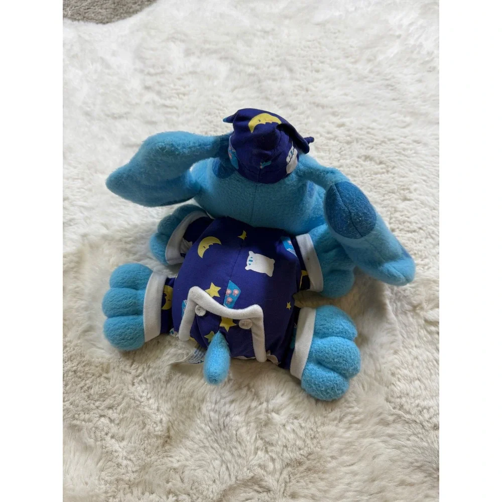 Vtg Tyco Blues Clues Bedtime Blue Plush Blue Pajamas 1999 Toy 90s Nick Jr
